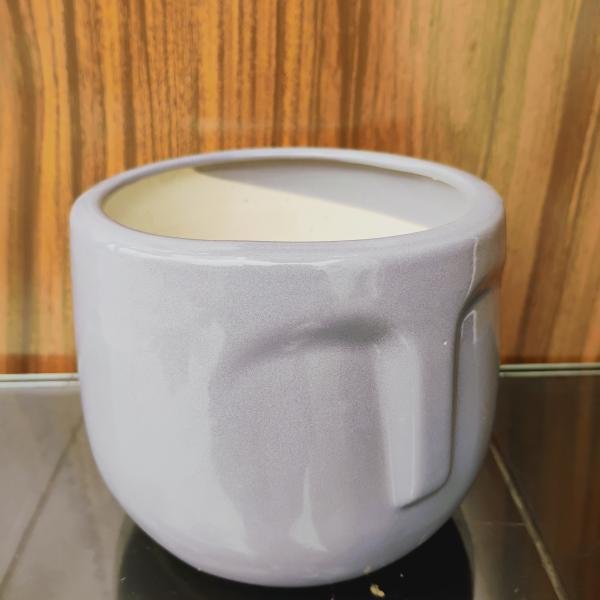 Grey Ceramic Egyption Pot