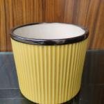 Yellow ceramic pot