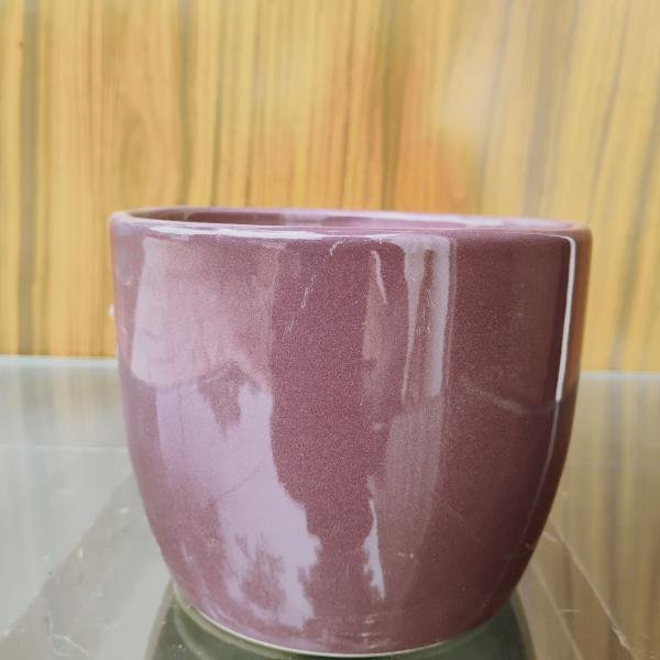 Purple ceramic pot