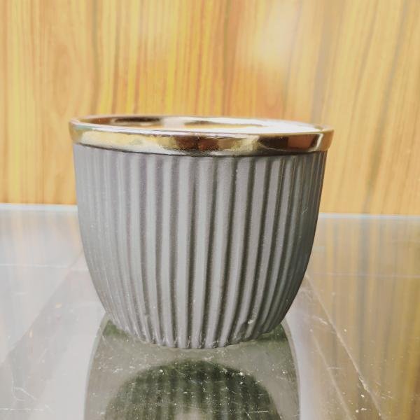Dim grey Ceramic pot