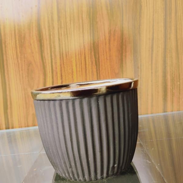 Dim grey Ceramic pot